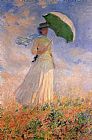 Woman with a Paraso Facing Right by Claude Monet